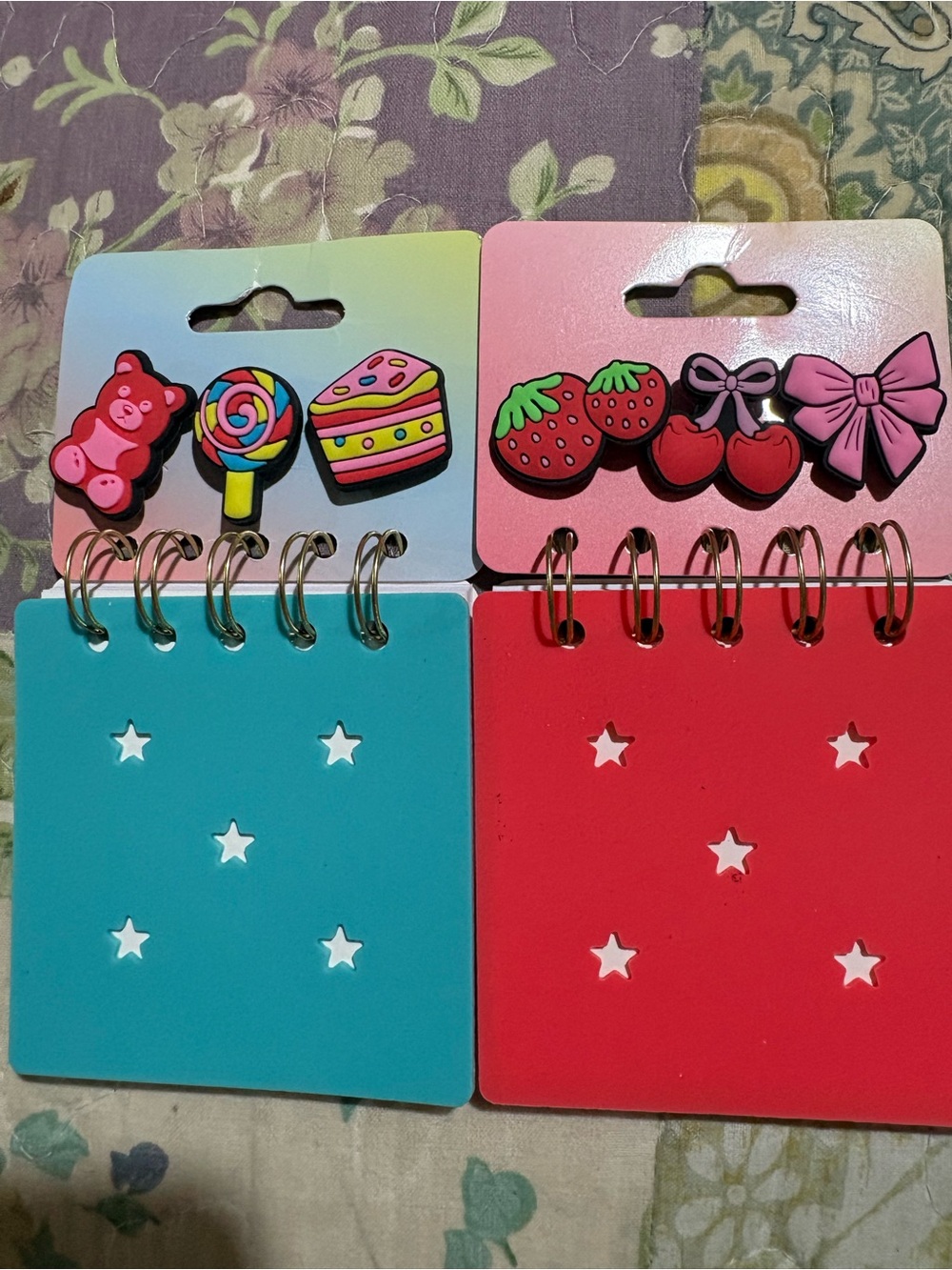 Kids Cute Pink & Multicolor Decorative Hair Clips Set